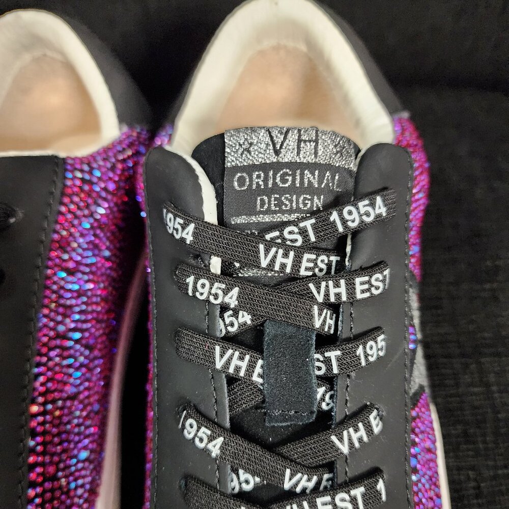 Vintage Havana Bamba Wild Black & Pink Sneakers - Woman's Size 8 - Picture 7 of 12